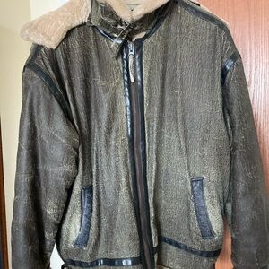 Vintage brown men’s bomber jacket